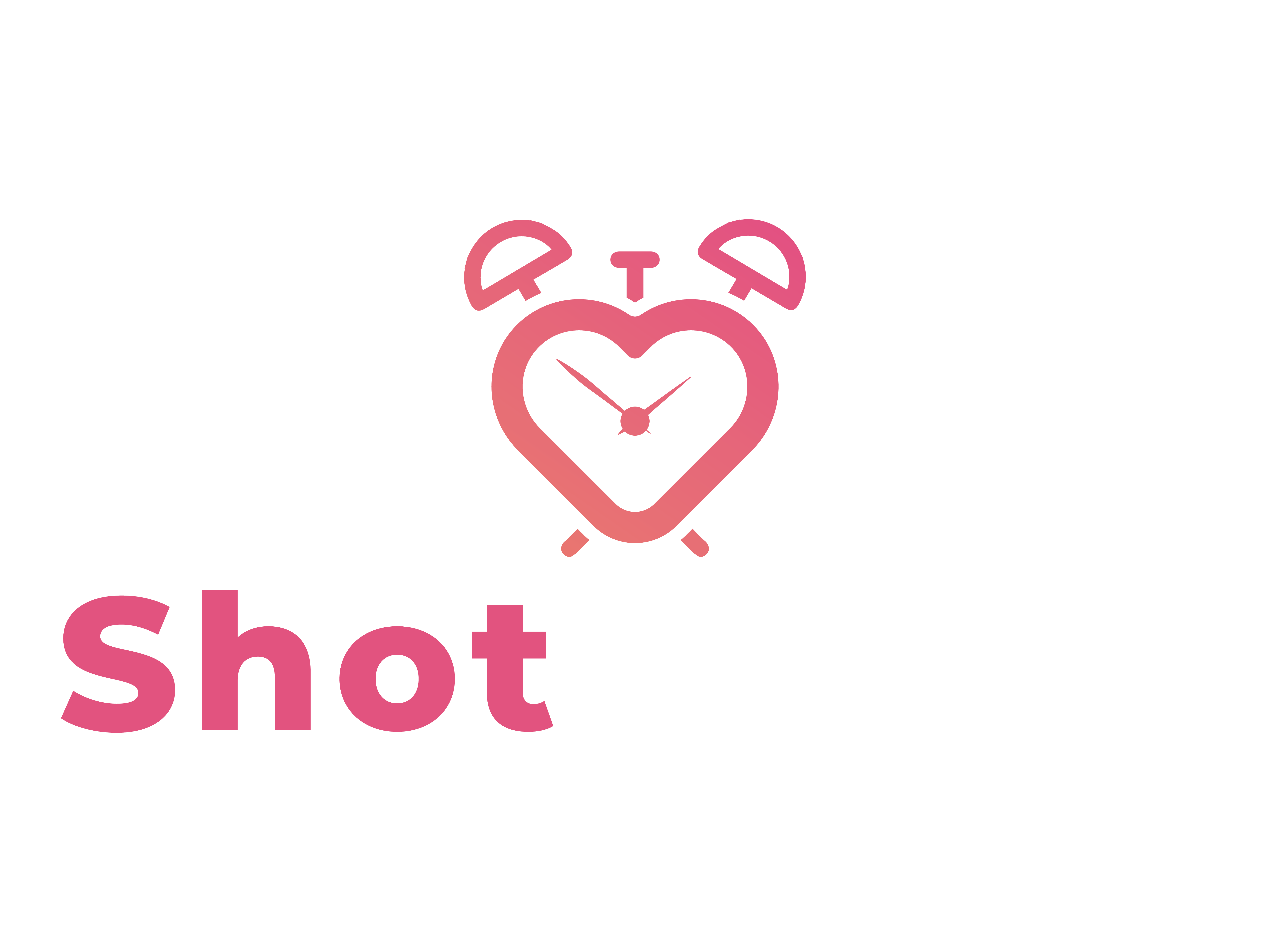 Shot Clock Dating Logo - World's First AI-Powered Speed Dating Platform with Heart-Clock Design